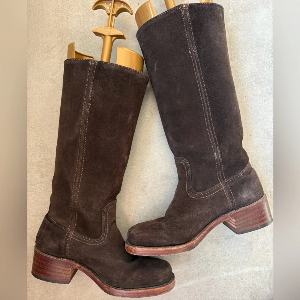 FRYE πΊπΈ Campus 14L Boots Suede Vintage - Picture 13 of 16